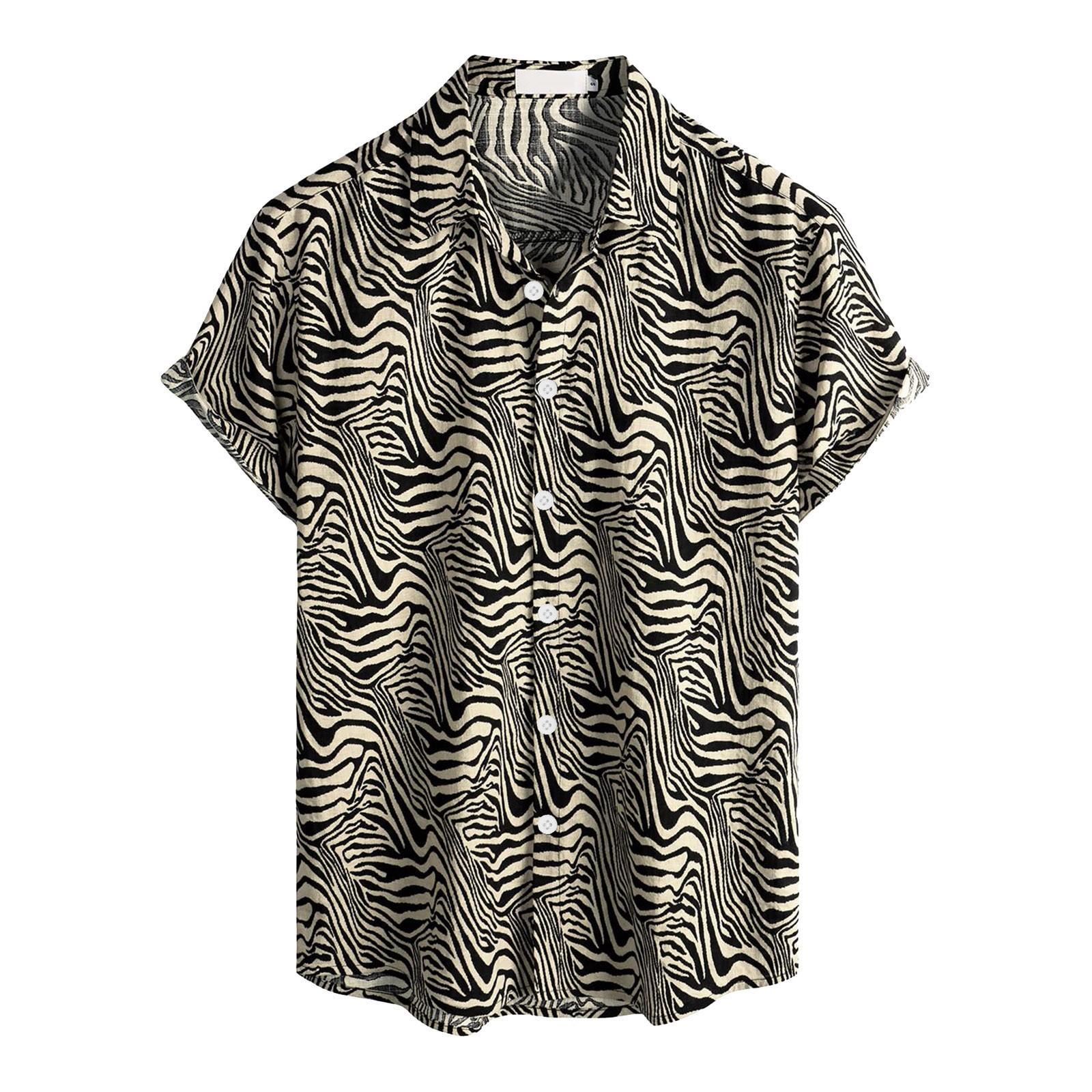 

Мужские повседневные гавайские рубашки с коротким рукавом на пуговицах, пляжные рубашки, тропические летние рубашки XL