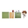 Gucci Makeup Set Small Gold Tube Lipstick, Gold Velvet Color Velvet Mist, Gift Box Set, Easy To Color, Long-lasting Velvet 505 Italian Red Brown