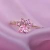 Groovy Ring Lady Cat Paw Shape Round Heart Adjustable Ring Jewelry
