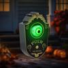 Halloween decoration, doorbell with horror eye, sound & touch sensor, movable, green light