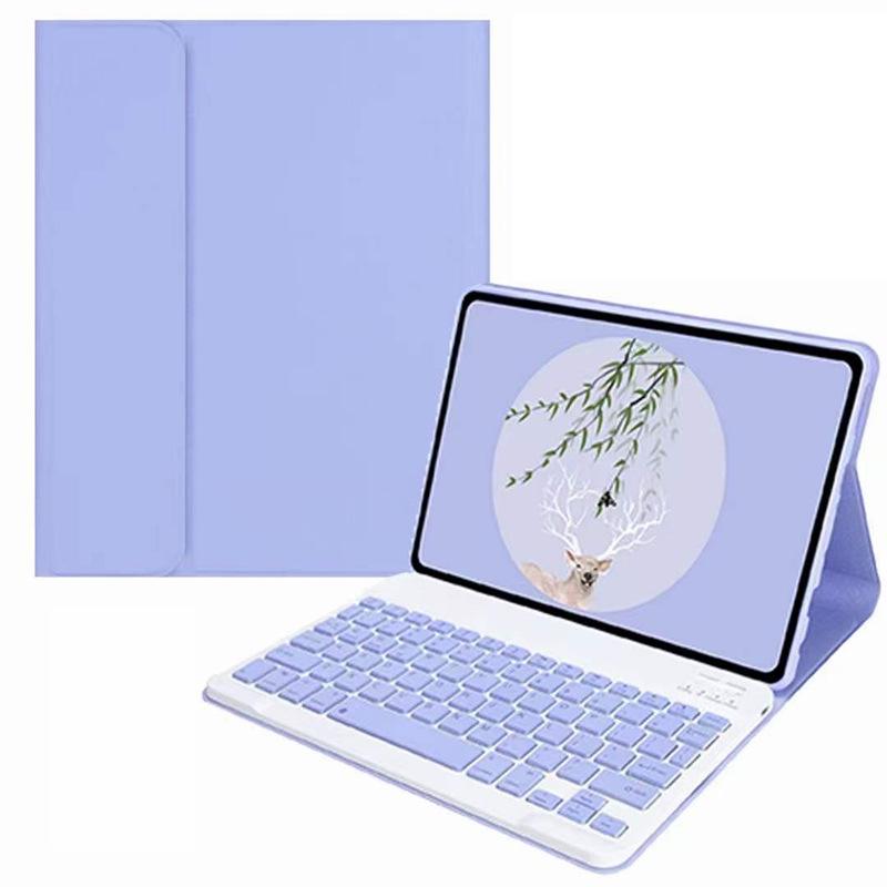 Samsung A7 Lite 8.7" Tablet Case with Magnetic Shell and Bluetooth Keyboard - Compatible with Russia, France, Spain
