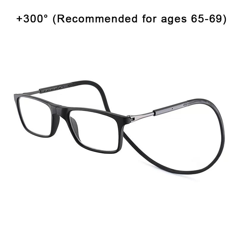 New Folding Neck Hanging Presbyopia Glasses Hd Resin Fashion Magic Magnet Presbyopia Glasses Presbyopic Eyeglasses