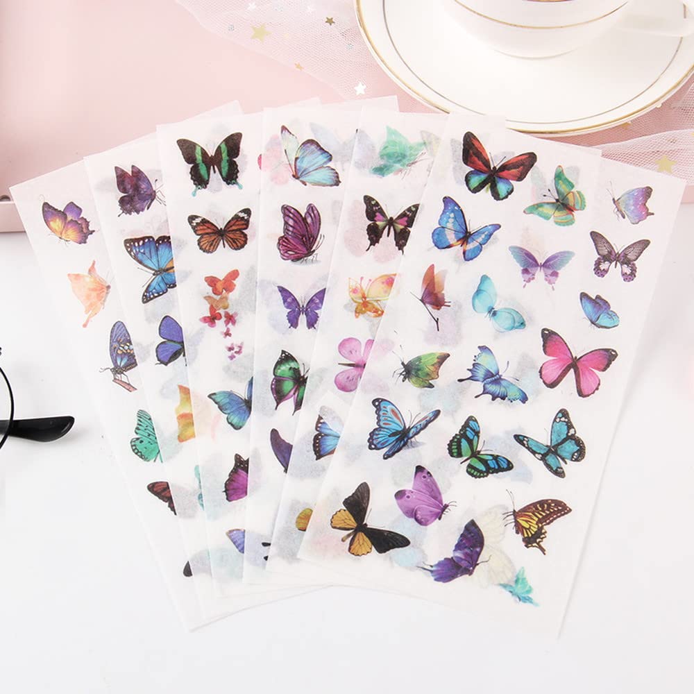 Moin Moin Set of Watercolor Butterflies On Washi Realistic Swallowtail 2110sl125 12-Piece Paper, Design,