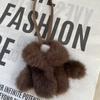Unique Multipurpose Faux Rabbit Fur Keychain Clothing-Shaped Soft Fluffy Pendant Key Ring Cute Small Size Bag Charm Women