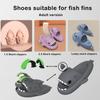 Fashion 2pcs Detachable Fins Unisex Shark Slippers Charms Luminous In Dark Christmas Red Hat Halloween Pumpkin DIY Shoes Accessories