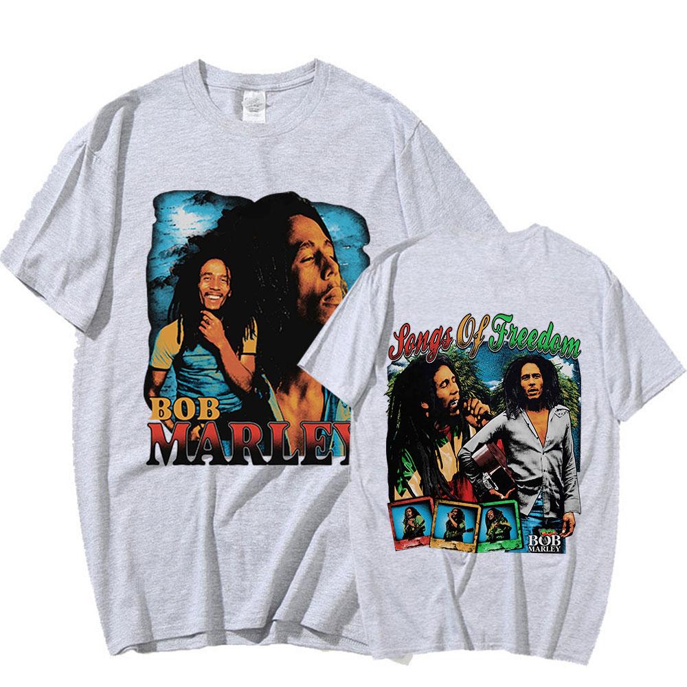 

Футболка рэпера Боба Марли с графическим принтом музыкального альбома, мужская модная хип-хоп винтажная оверсайз хлопковая футболка, уличная одежда 4XL