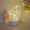 Piano 3D night light, bedroom and study atmosphere decoration USB warm color light, Thanksgiving, holiday gift for friends.