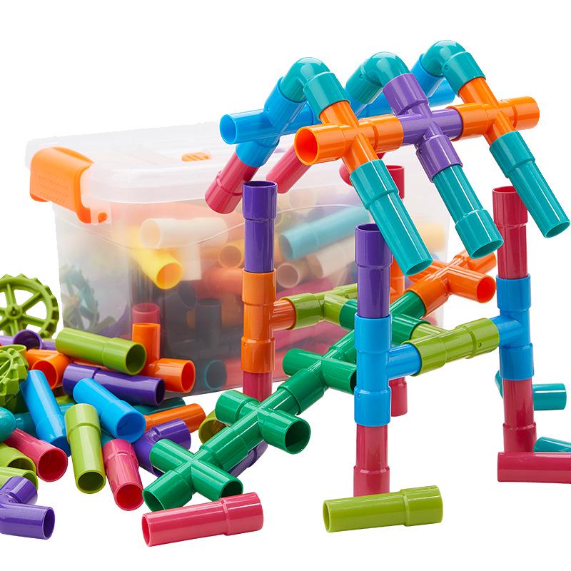 Children's Assembly Water Pipe Building Blocks - Educational DIY Toy for Ages 3+