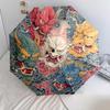 Demon  Pattern, Automatic Folding Umbrella, Portable and Foldable Design, 8 Ribs, a Christmas or Birthday Gift.