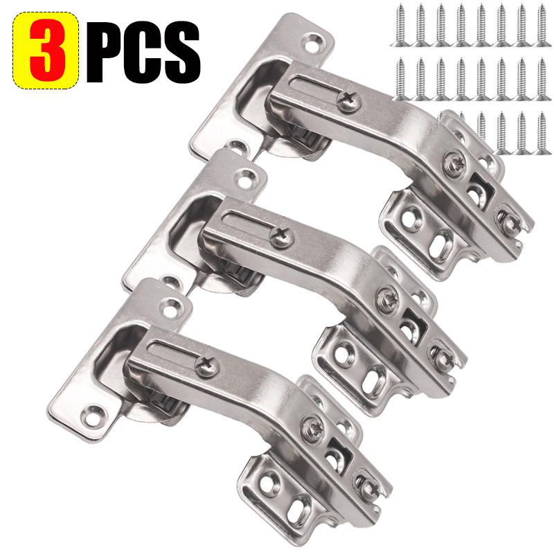 135° Stainless Steel Cabinet Hinges Soft Close Concealed Kitchen Cupboard Corner Hinges With Screws Replacement Hardware Kits