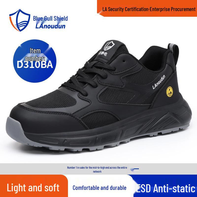 Blue Gull Men's Safety Shoes - Low-Top, Anti-Smash, Anti-Puncture, Wear-Resistant, Comfortable for All Seasons.