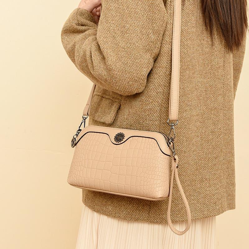 New Arrival Women's Stone Embossed Crossbody Bag - Mini Shoulder Bag with Phone Pocket, Versatile Commuter-Friendly Purse for Daily Essentials