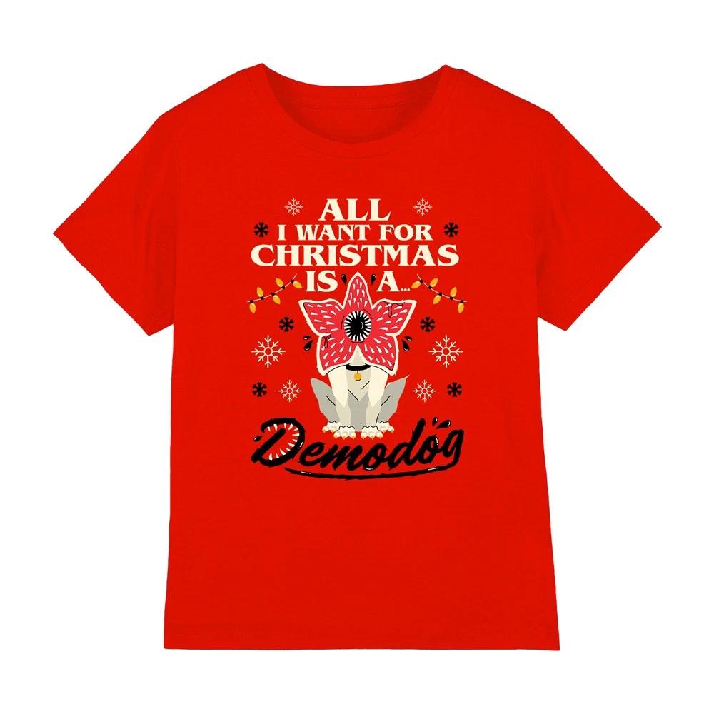 STRANGER THINGS DEMODOG CHRISTMAS - Kids T-shirt - RED 110