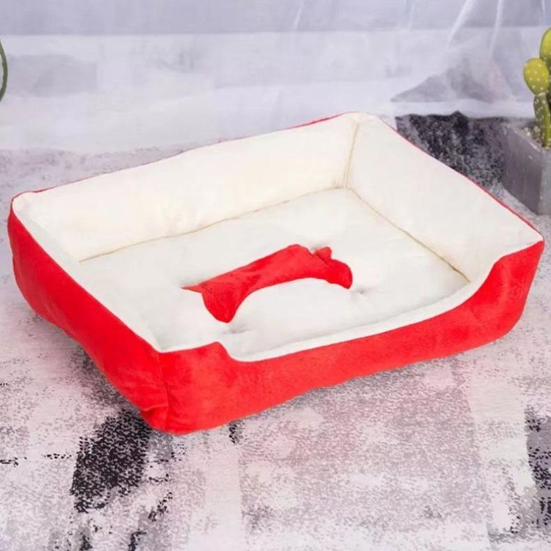 Soft Pet Bed Flannel Thickened Pet Fleece Dog House Soft Fleece Nest Dogs Baskets Mat Puppy Kennel For Cat Breathable Pets Bed