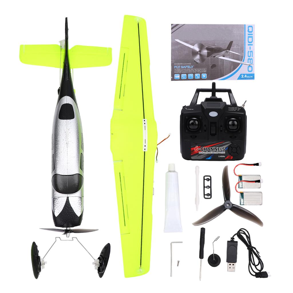2.4G RC Stunt Plane, 5CH EPP Foam Remote Control Airplane with Brushless Motor, LED Lights, Timer Alert for Beginners Adults