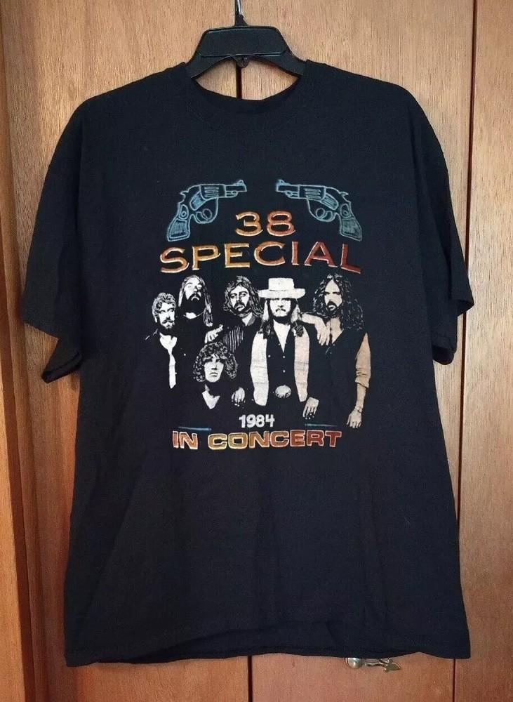 

38 Special Band 1984 In Concert Black Cotton T Shirt Full Size S-5XL FF211 Unisex T-Shirt XXXXL