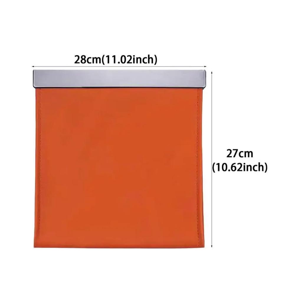 Car Hanging Trash Can, Magnetic Auto Closure Trash Bag Storage Pocket, Collapsib