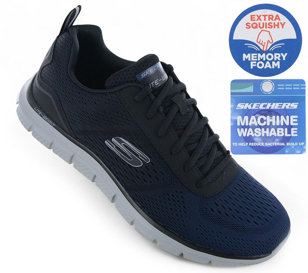 Skechers Track Ripkent - Herren Sneakers Schuhe Blau-Schwarz 232399-NVBK ORIGINAL