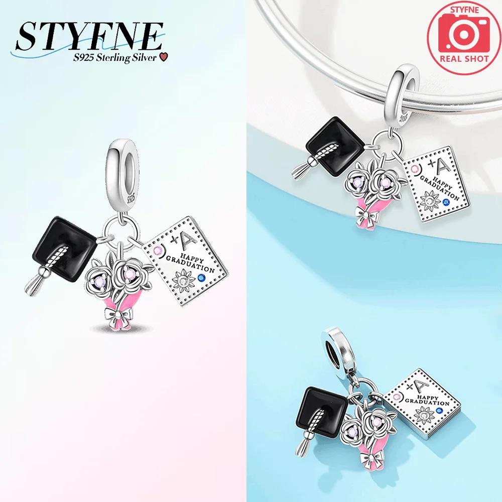 Decorative Charms Plata Originales Graduation Hat Owl Beads For Charms Copper Arm Bracelet Beads Jewellery Creating Women'S Present