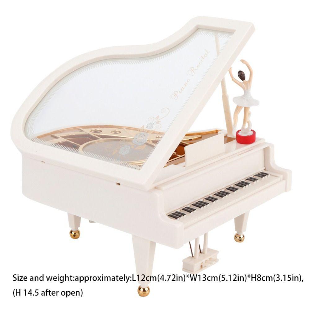European-style Piano Model Music Box Hand Crank Ballerina Girls Ballet Dance Girls Music Box Office Decoration Home Decorations
