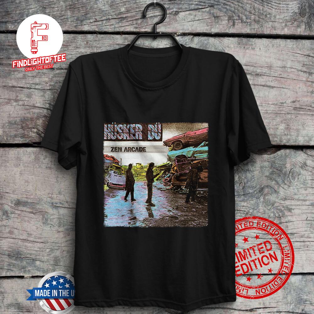 Husker Du Zen Arcade Album Cover T-shirt 80s Rock Music Punk Rock Band Bob Mould L