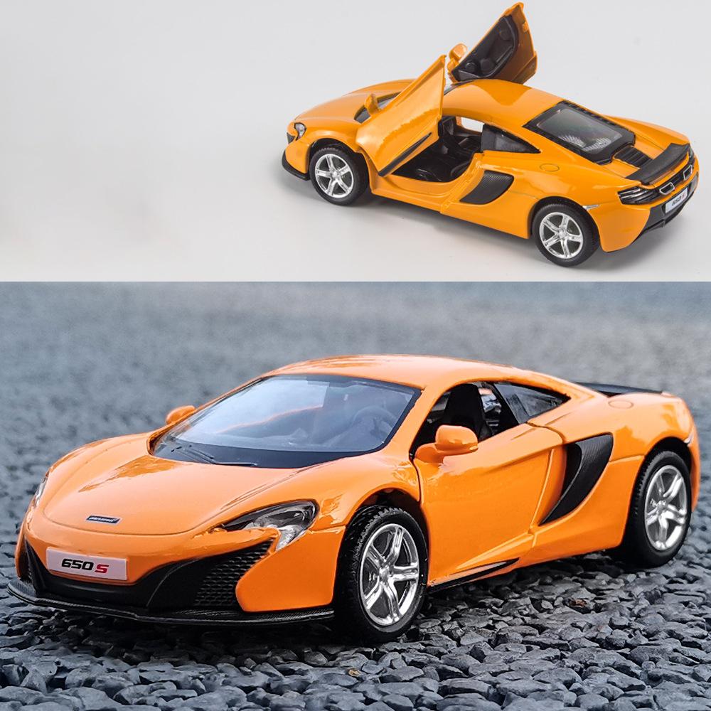 1:36 skala odlewany aluminiowy Model samochodu McLaren 600LP zabawka samochód, pojazdy typu pull back zabawka samochód dla małych dzieci dzieci chłopcy dziewczęta prezent