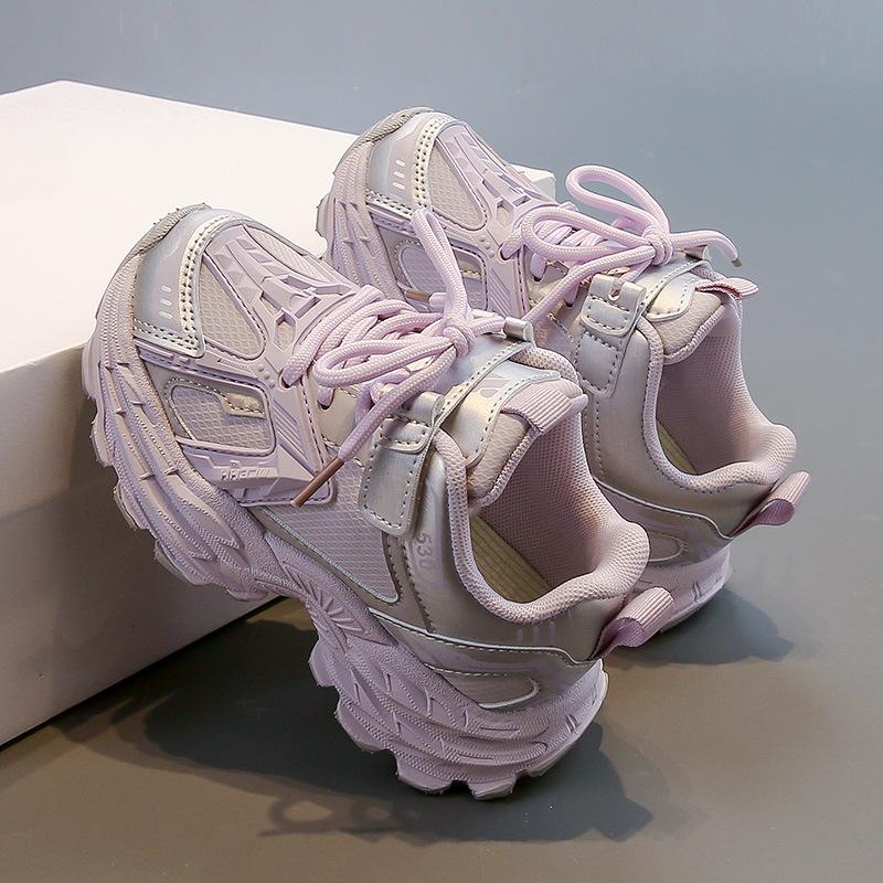 Thickness Children's Dad Shoes 2025 Autumn Explosion Baby Girl Leather Casual Shoes Fashion Versatile Boys Single Shoes