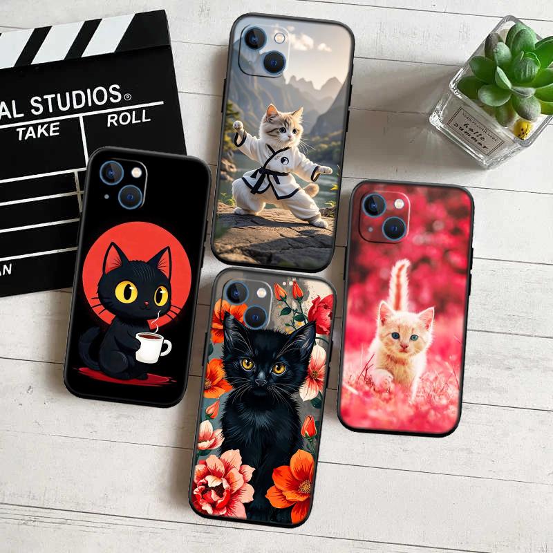 Cat Kitten Meow Shell Phone Case for Samsung Galaxy Note 10 20 S23 S24 S25 Ultra FE Plus Edge Lite A02S A35 A07 A17