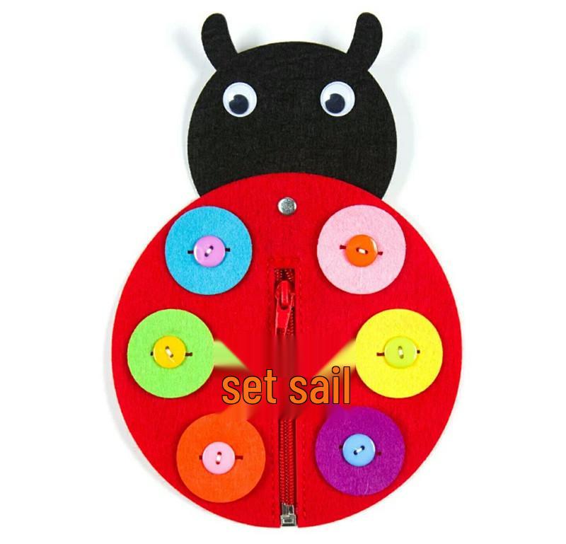 Montessori DIY Non-Woven Creative Toy with Buttons, Zippers, and Buckles for Kindergarten