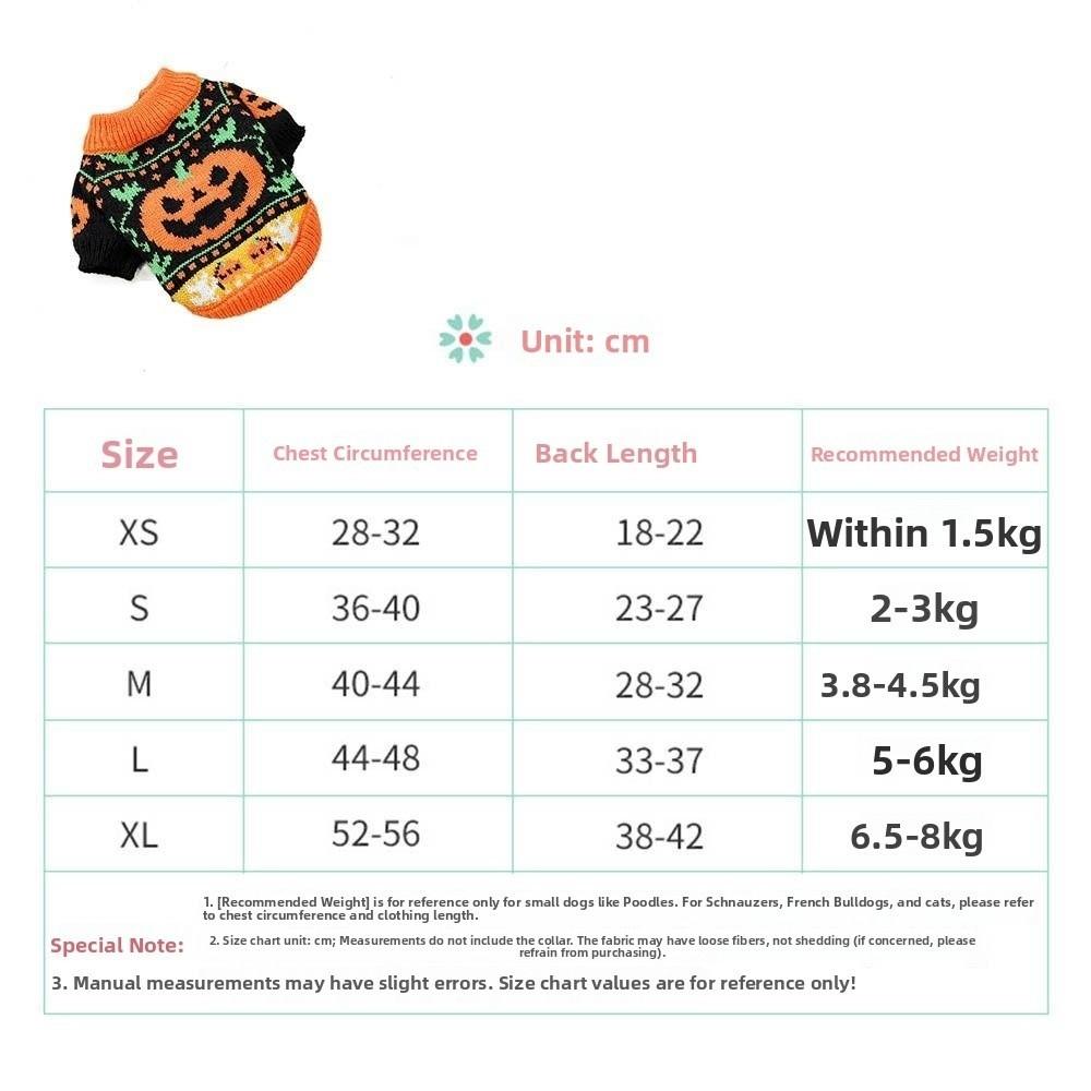 Turtleneck Design Pumpkin Pet Sweater Pumpkin Costume Cat Sweatershirt  Halloween Party