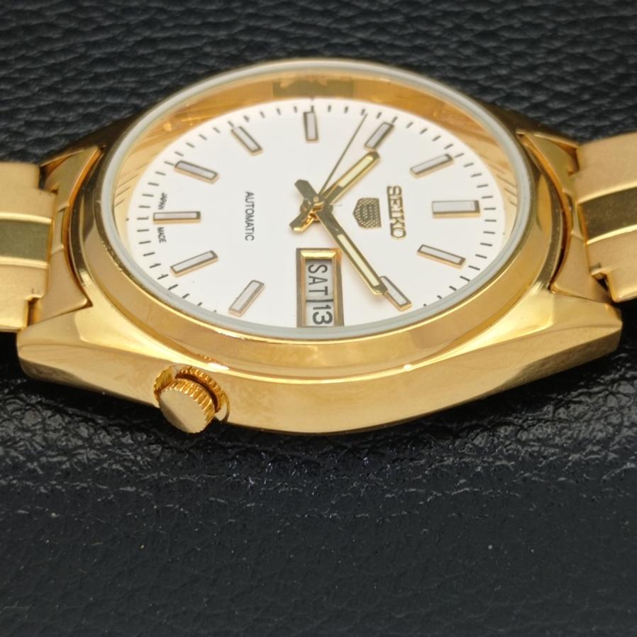 CEAS SEIKO 5 AUTOMAT VINTAGE RECONDITIONAT 6309A JAPONIA BĂRBĂTESC CADRAN ALB a425908-2