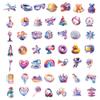 50 Cartoon 3D Gift Doodle Stickers Guitar Notebook Suitcase DIY Waterproof Stickers