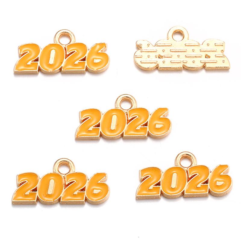 10/20/30Pcs 2026 Charms Alloy Number Pendant For Diy Graduation Bracelet Necklace Earrings Keychain Jewelry Making Accessories