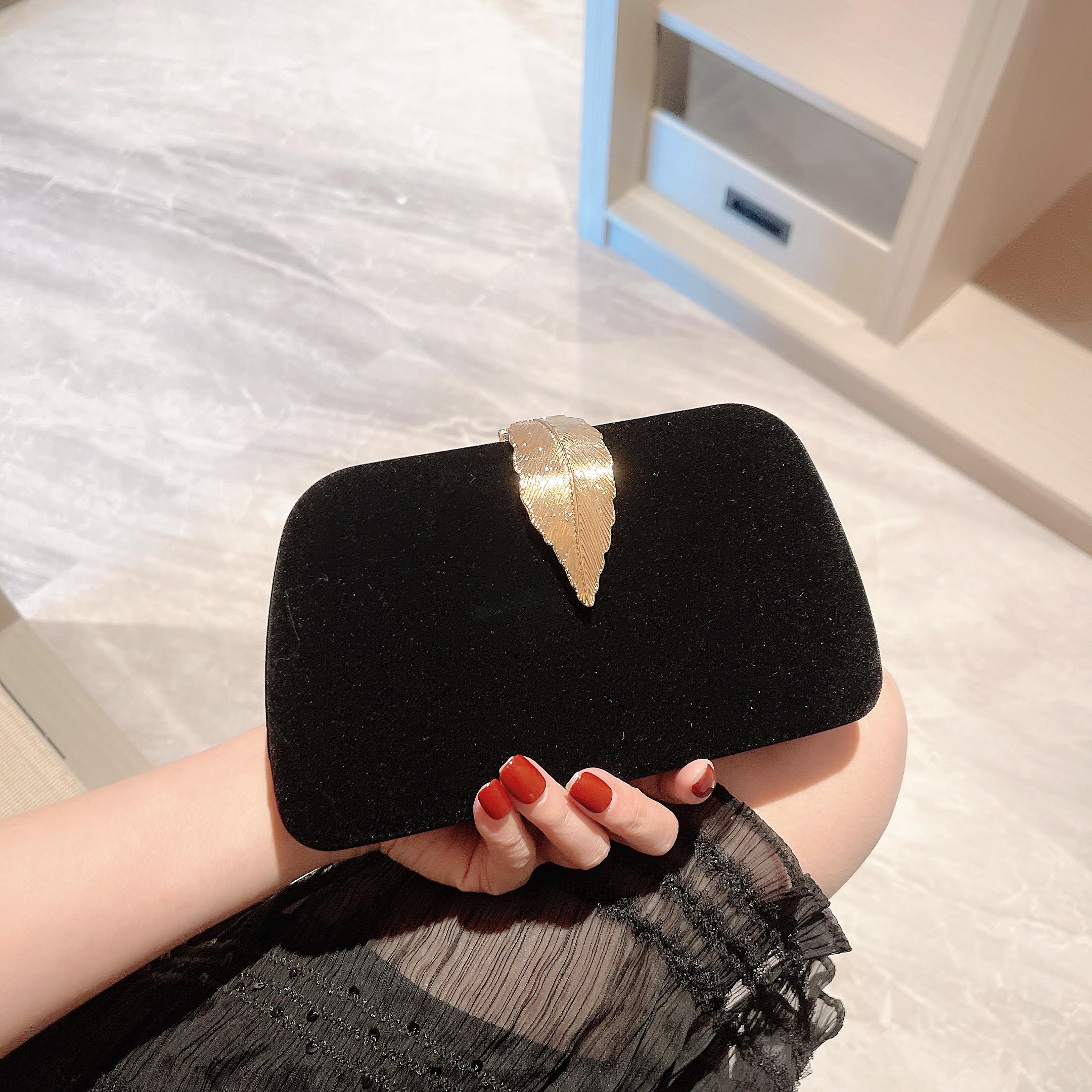 

Женская мода классическая сумка-коробка с пряжкой в виде листа, клатч, сумка для вечеринки, сумка для ежегодной вечеринки, сумка для приема, сумка-цепочка, свадебная мини-сумка