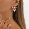 Fashion Runway Style Enamel Flower Earrings Women Minority Design Exquisite Ins Style Same Style Fashion Ear Jewelry