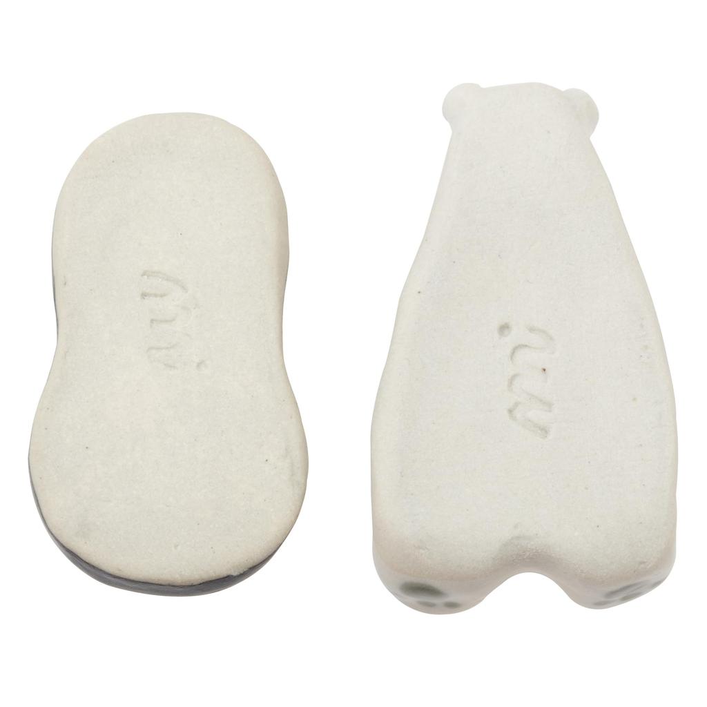 Marui Seito Shigaraki Ware Hechimon Chopstick Set of Approximately 5cm Polar Bear Penguin White Rests, 2, Wide, & Design, & Black, MR-3-4636