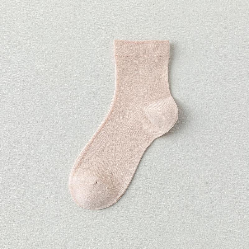 Female Summer Thin Cool Breathable Antibacterial Deodorant Boneless Moon Socks