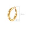 Stainless Steel Hollow Round Women's Earrings Simple Style Fashion Versatile Ear Buckle