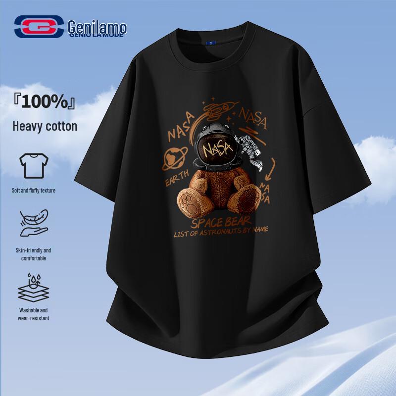 GENIOLAMODE Men's Cotton Graphic T-Shirt