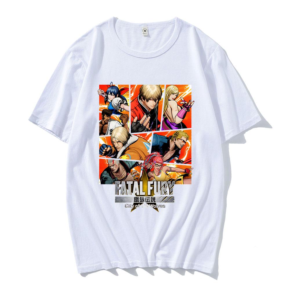 Game FATAL FURY Graphic T-shirt Cotton Short Sleeve Loose Tshirts Unisex Streetwear Casual Summer Crew Neck T Shirt