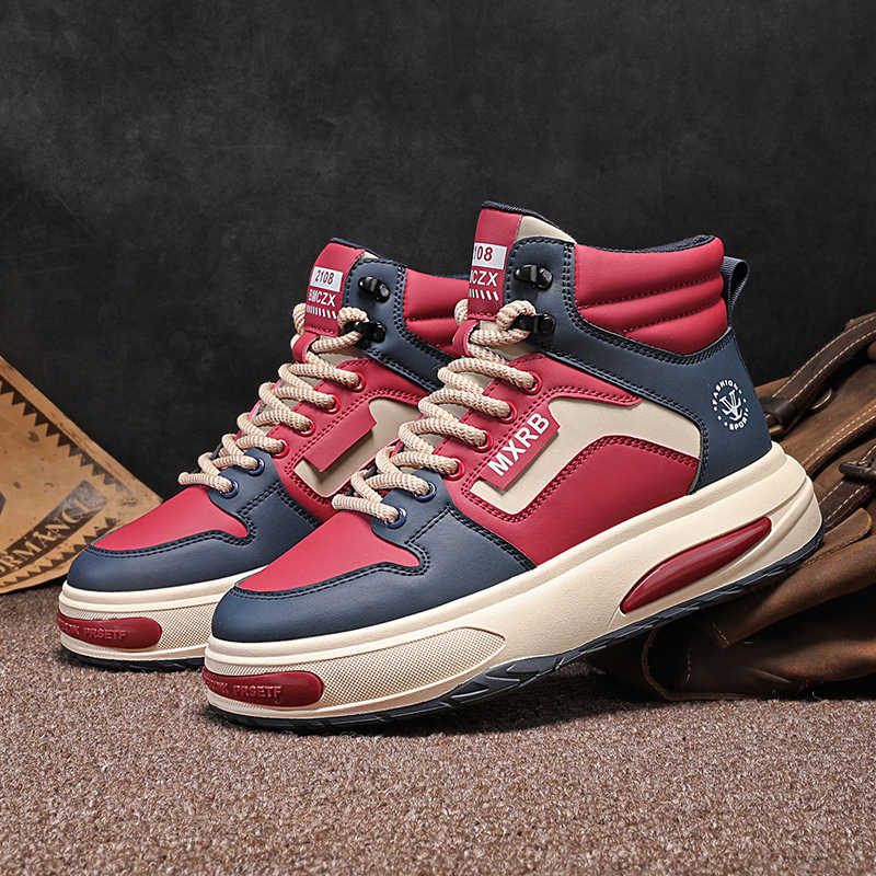 Fashion Platformed Big Sole Shoes Men Casual Men's Colored Sneakers Travel Kit Sports High-end Special Wide Tenis Different