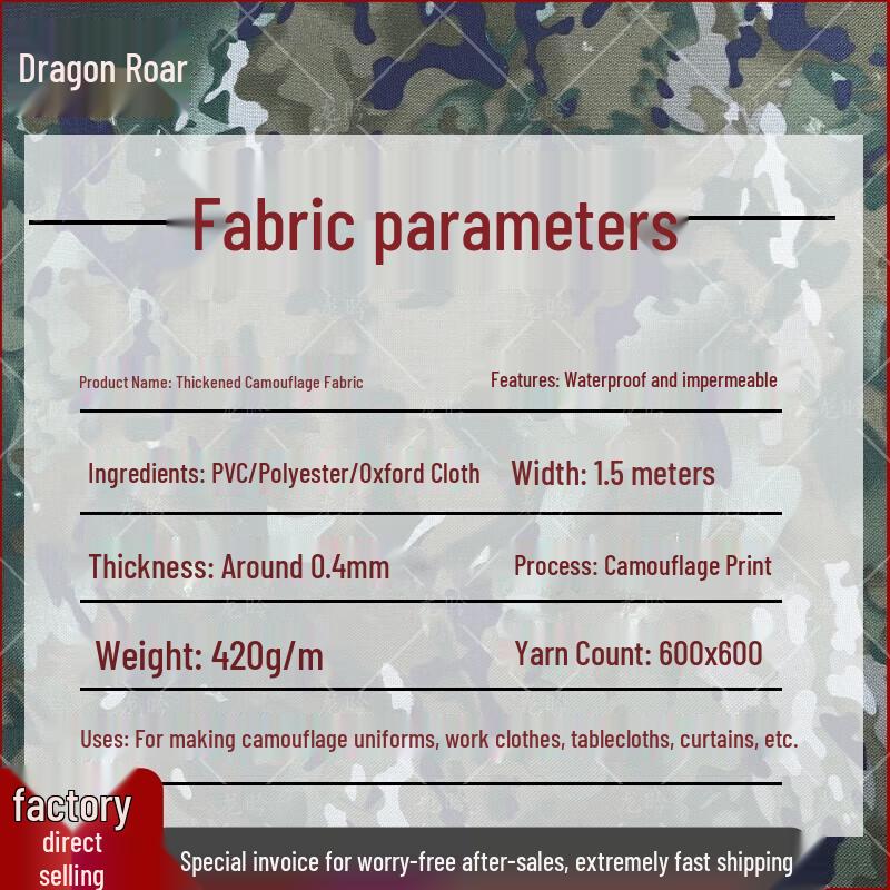 DIY Camouflage Waterproof Fabric Roll