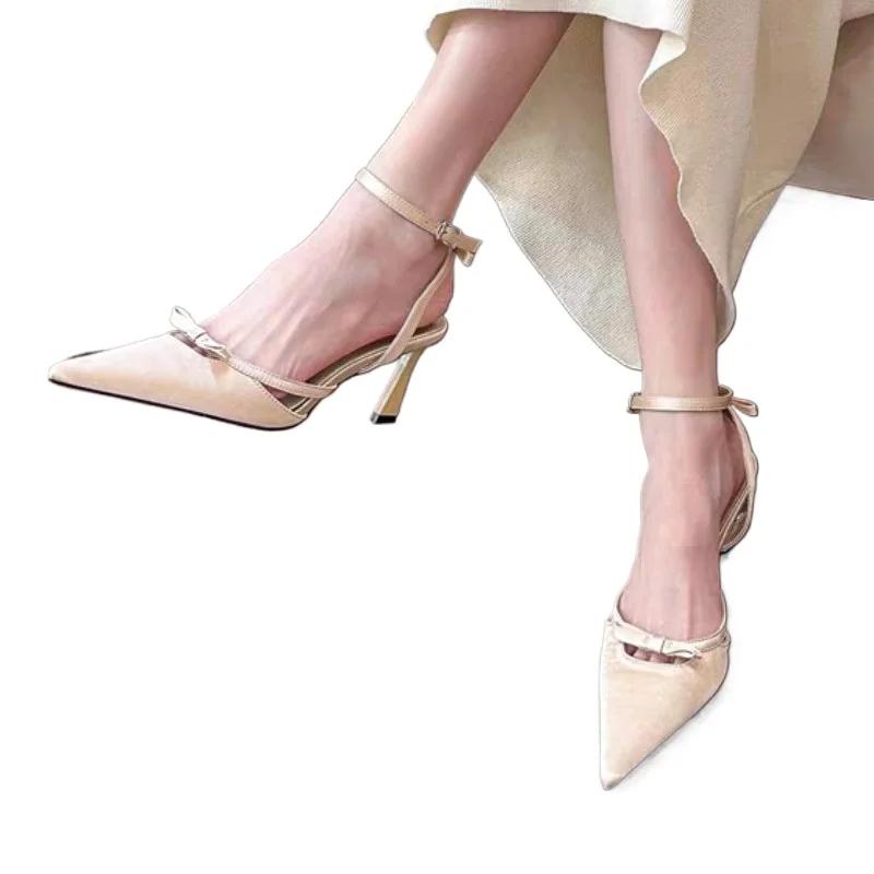 Fashion Shoes for Women 2024 Fashion Pointed Toe Women's Pumps Spring Autumn Slingbacks Buckle Dress Party Stilettos or Thin Heels Shoes