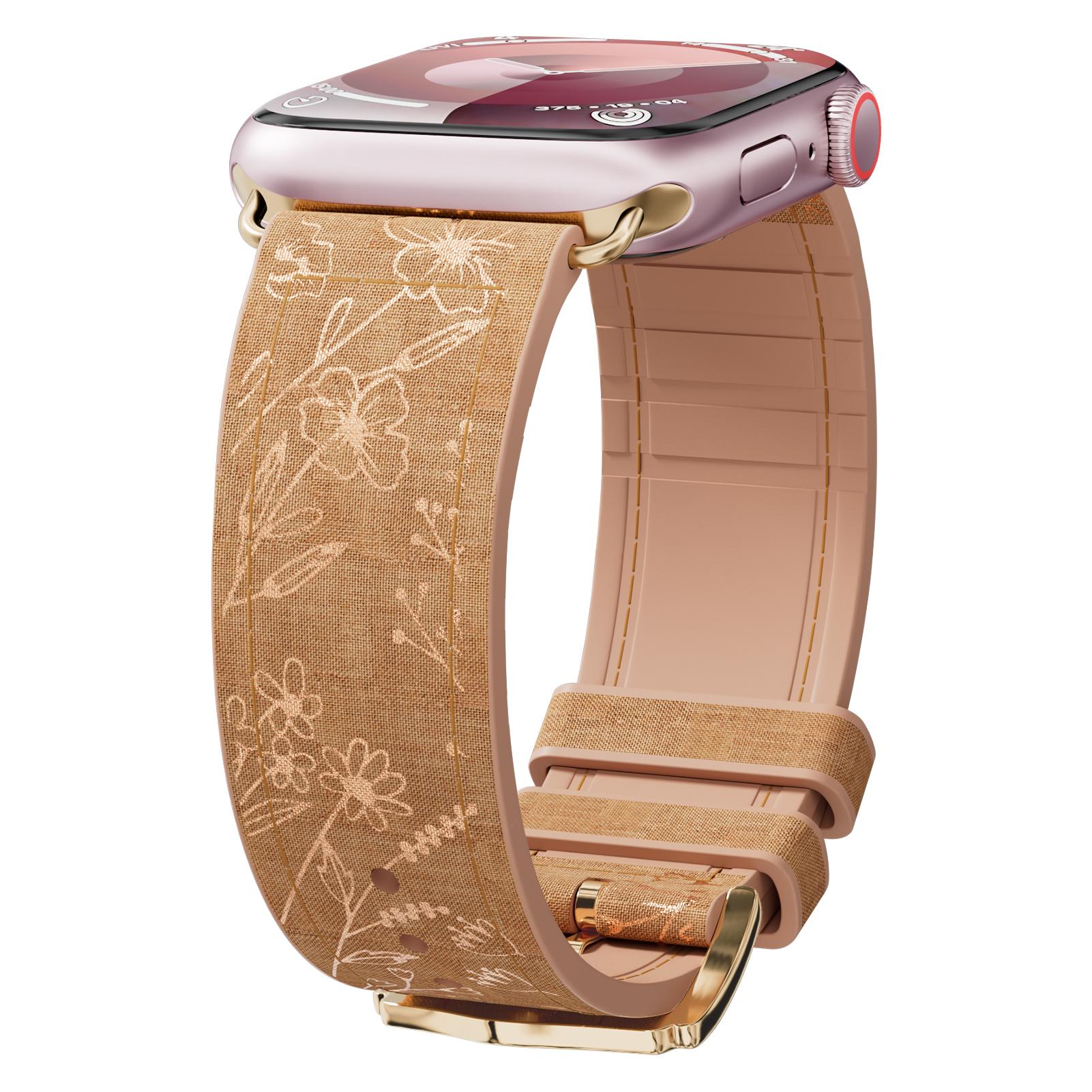 

для ремешка Apple Watch 45мм 44мм 40мм 49мм 41мм 46 42мм аксессуары correa браслет iwatch серия 11 10 9 8 7 6 5 se ultra 3 ремешок 38mm 40mm 41mm коричневый