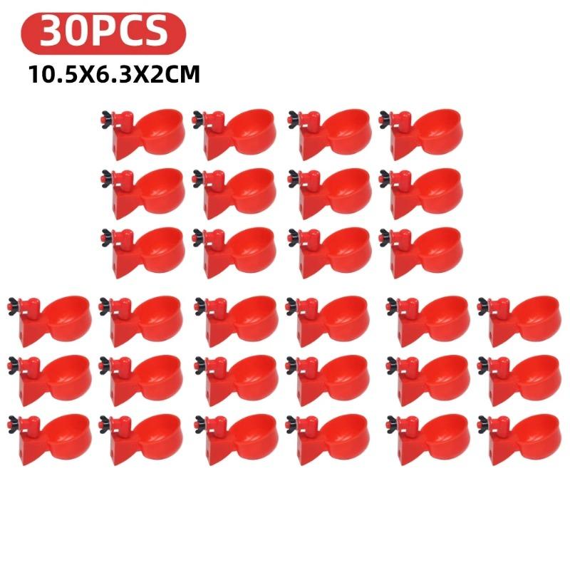 

Чашка для питья для кур, автоматическая поилка, кормушка для кур, пластиковая поилка для птицы, поилка для питьевой воды для цыплят, утки, гуся, перепела 30PCS