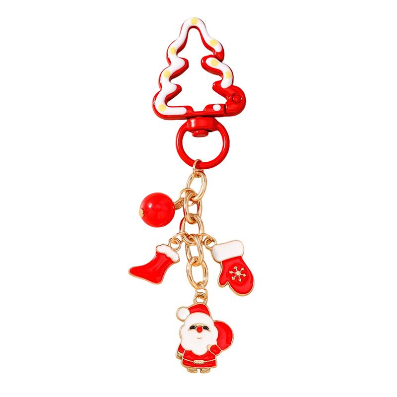 

Брелок для ключей Рождественская елка Женский Девочки Санта Клаус Снеговик Подвески Кольцо для ключей Для украшения сумочки Брелок Сделай сам Подарки на год