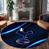 1pc T-Tottenham Hotspur  Carpet, Round Rug, Comfortable, Suitable for Entryways, Living Rooms, Office, And Bedrooms, Christmas Decoration