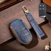 Leather Car Key Case Cover Fob For Jeep Renegade Grand Cherokee For Dodge Ram Charger 1500 Challenger Chrysler 300C  Journey