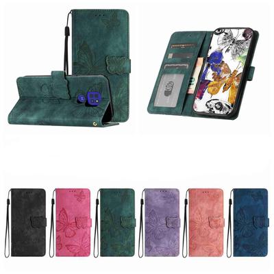 Für Motorola Serie.Moto E13 E20 G05 G54 Edge 40 Edge 50 Edge 60...Geldbörsenhülle aus Kunstleder mit Schmetterlingsdesign, Kartenfächern & stoßfestem Schutz