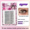 10-Row Autumn Leaf & Sunflower Faux Eyelashes - Flat, Glue-Free